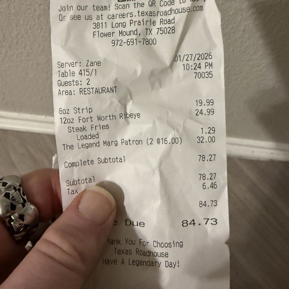 $84.73. For a bad dinner. $84.73. For a bad dinner.