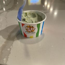 Moo Over pistachio ice cream