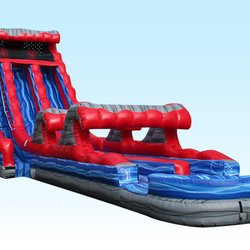 Wave Runner Dual Waterslide with Pool and Slip n Slide