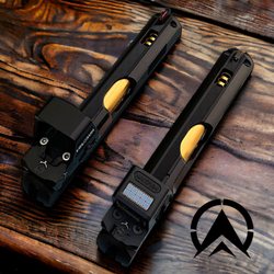 Angel City Armory - Custom CZ75 optic cut & porting. With DLC slide coating & gold TiN barrel coating.