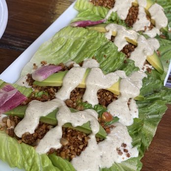 SunCafe - Raw lettuce tacos - Vegan Near Me - Studio City, California SunCafe - Raw lettuce tacos - Vegan Near Me - Studio City, California