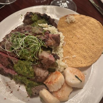 Fourk - Chimichurri and tortillas don't mix well!!! And worst , my steak was cold . - New American Near Me - Hickory, North Carolina