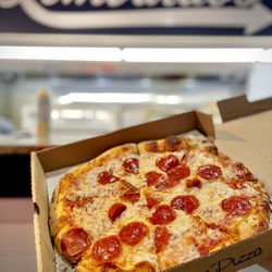 Lombardo's Sicilian Pizza - Their version of a Sicilian pepperoni pizza.