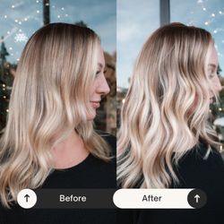 Waylon Salon - Before and After Hand-tied Hair Extension Install