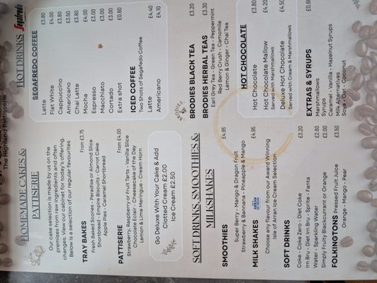 Menu photo 2 MacKenzie's Coffee House Pitlochry, PKN Menu photo 2 MacKenzie's Coffee House Pitlochry, PKN