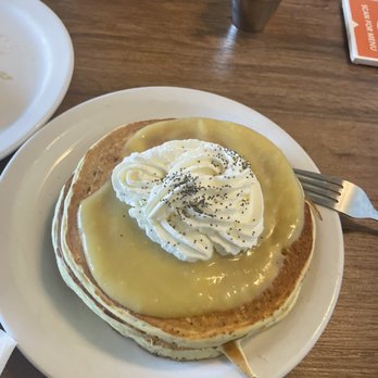 Slappy Cakes - Seasonal lemon poppy pancakes. Good taste but tough. - Breakfast & Brunch Near Me - Lahaina, Hawaii Slappy Cakes - Seasonal lemon poppy pancakes. Good taste but tough. - Breakfast & Brunch Near Me - Lahaina, Hawaii