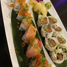 Ginza and salmon roll! Ginza and salmon roll!