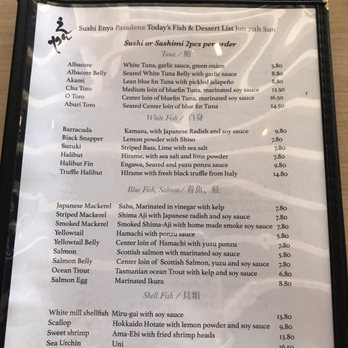 Sushi Enya - Pasadena - Great selection - Sushi Bars Near Me - Pasadena, California