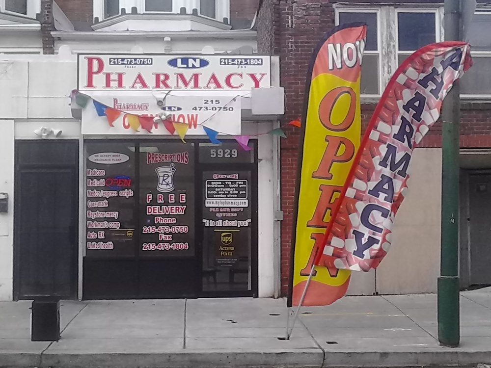 LN PHARMACY Updated August 2024 5929 Lansdowne Ave, Philadelphia