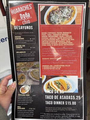 Menu photo 1 Huaraches Doña Chio Chicago, IL