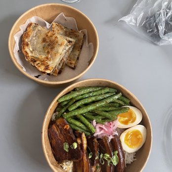Mr Bao - Pork Belly rice bowl & scallion pancake - Shanghainese Near Me - New York, New York Mr Bao - Pork Belly rice bowl & scallion pancake - Shanghainese Near Me - New York, New York