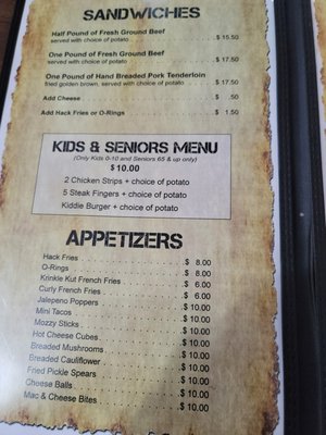 Menu photo 1 Hacks Steak Shack Fairview, KS Menu photo 1 Hacks Steak Shack Fairview, KS