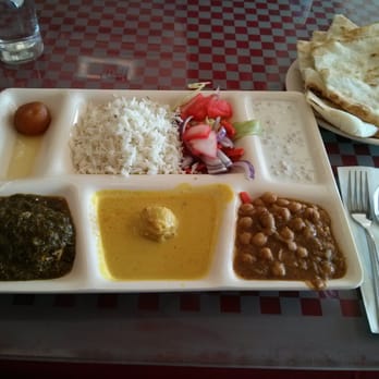 Kwality Sweets & Restaurant - Thali $9.00 Spinach & cheese, channa masala, malai kofta, gulab jaamun, rice, raita, salad, achar & naan. - Indian Near Me - Brampton, Ontario Kwality Sweets & Restaurant - Thali $9.00 Spinach & cheese, channa masala, malai kofta, gulab jaamun, rice, raita, salad, achar & naan. - Indian Near Me - Brampton, Ontario