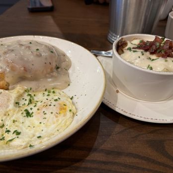First Watch - Biscuits with turkey gravy and upgraded Million Dollar Potatoes - Breakfast & Brunch Near Me - Tomball, Texas First Watch - Biscuits with turkey gravy and upgraded Million Dollar Potatoes - Breakfast & Brunch Near Me - Tomball, Texas