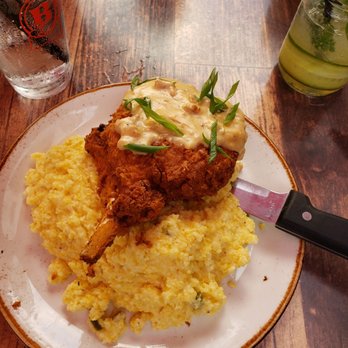 Batch Local Kitchen - Pork chops with grits. - Cocktail Bars Near Me - West Palm Beach, Florida Batch Local Kitchen - Pork chops with grits. - Cocktail Bars Near Me - West Palm Beach, Florida