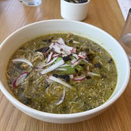 Roasted Poblano Chicken Soup