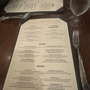 Fountain Lounge - Menu - Lounges Near Me - New Orleans, Louisiana Fountain Lounge - Menu - Lounges Near Me - New Orleans, Louisiana