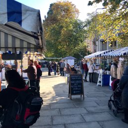 A view of all the lovely stalls and a few people visiting - this is near the end of the market (2pm). A view of all the lovely stalls and a few people visiting - this is near the end of the market (2pm).