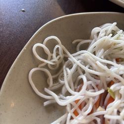 Pure Delight Café - Noodle was not even cooked. There were many pieces like that.