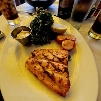 Doc B's Restaurant + Bar - Close-up of the Simply Grilled Salmon - New American Near Me - Austin, Texas
