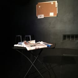 The Torch Theatre - Your basic black stage! newspapers to cut out articles for improv