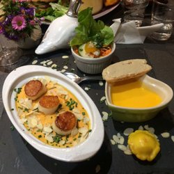 Bêtises et Volup Thé - Noix de St Jacques, velouté de potimarron