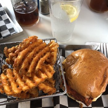Exit Zero Filling Station - Blackened salmon sandwich - Burgers Near Me - Cape May, New Jersey Exit Zero Filling Station - Blackened salmon sandwich - Burgers Near Me - Cape May, New Jersey