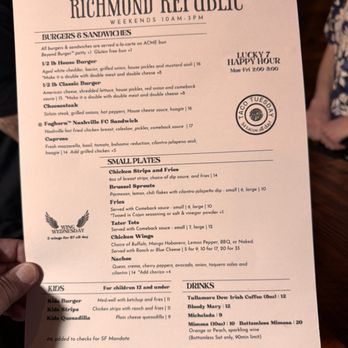 Richmond Republic Draught House - 04.05.26 burgers & sandwiches, small plates and drinks - Burgers Near Me - San Francisco, California