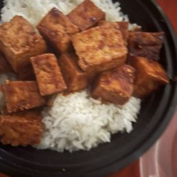 Spicy Tofu Teriyaki Bowl (not spicy at all). Spicy Tofu Teriyaki Bowl (not spicy at all).