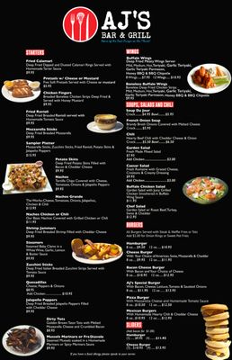 Menu photo 2 AJ'S Bar & Grill Cortlandt Manor, NY