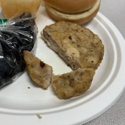 West High School Cafeteria - "chicken" patty