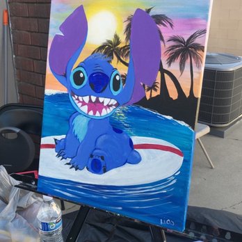 LiaNardo Mobile Paint and Sip - Lia's sketch and painting of Lilo for the kiddos to replicate - Paint & Sip Near Me LiaNardo Mobile Paint and Sip - Lia's sketch and painting of Lilo for the kiddos to replicate - Paint & Sip Near Me