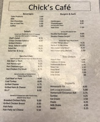 Menu photo 6 Chick's Cafe Heber City, UT Menu photo 6 Chick's Cafe Heber City, UT