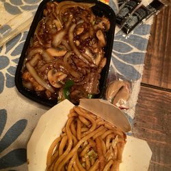 Mr Wok - Mongolian beef and lo mein