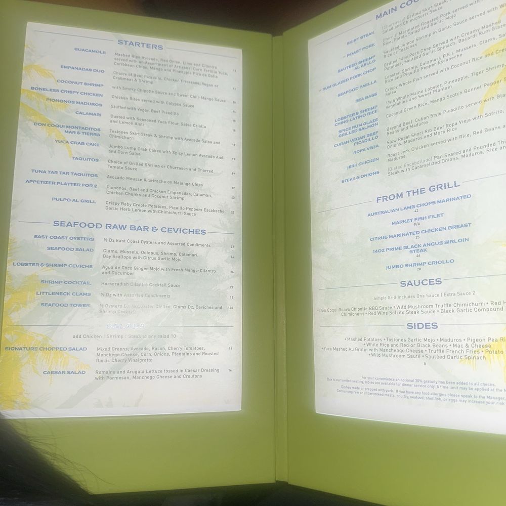 Don Coqui - Menu - Latin American Near Me - Edgewater, New Jersey
