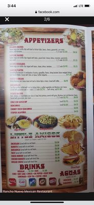 Menu photo 1 Rancho Nuevo Teague, TX