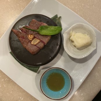 Bluefin - Beef mashed potatoes and some tomatillo sauce? - Sushi Bars Near Me - Newport Coast, California