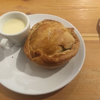 The Pieman Cafe - Chicken, leek & cheddar pie with vegetarian gravy on the side - Cafes Near Me - Dublin, D
