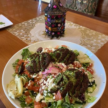 Zara's Mediterranean Kitchen - Falafel salad. - Halal Near Me - Spring, Texas Zara's Mediterranean Kitchen - Falafel salad. - Halal Near Me - Spring, Texas