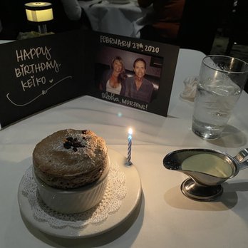 Morton's The Steakhouse - Vanilla soufflé Bday dessert with photo - Steakhouses Near Me - Honolulu, Hawaii Morton's The Steakhouse - Vanilla soufflé Bday dessert with photo - Steakhouses Near Me - Honolulu, Hawaii