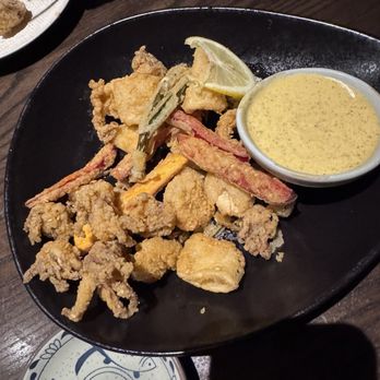 Blue Sushi Sake Grill - Calamari - this was after we started eating it - Sushi Bars Near Me - Westwood, Kansas