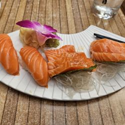 Baba Restaurant & Sushi Bar - Salmon Sashimi and Sushi