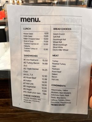 Menu photo 5 Rosie's Concord, CA