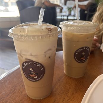 Coffee and Chisme - Iced Cafe de Olla (left) Iced White Chocolate Mocha (right) - Coffee & Tea Near Me - South Gate, California Coffee and Chisme - Iced Cafe de Olla (left) Iced White Chocolate Mocha (right) - Coffee & Tea Near Me - South Gate, California