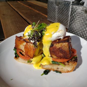 Sibling by Pushkin's - Pork Belly Benedict. Pretty decent. - New American Near Me - Sacramento, California Sibling by Pushkin's - Pork Belly Benedict. Pretty decent. - New American Near Me - Sacramento, California