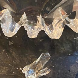 Almost every glass point was damaged-before
