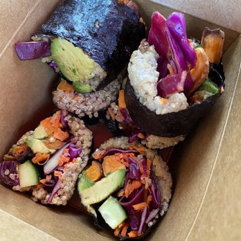 The Uprooted Kitchen - Sushi! Note it's made with quinoa. But so delicious - Vegan Near Me - Gilbert, Arizona The Uprooted Kitchen - Sushi! Note it's made with quinoa. But so delicious - Vegan Near Me - Gilbert, Arizona