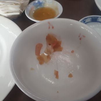 Good Buddy Restaurant - We ordered dim sum and the first 2 dishes came out in about 2 minutes, cold, so it appears it was not fresh  hair in food - Dim Sum Near Me - Edmonton, Alberta