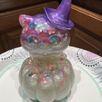 Crafted With Care - Halloween pumpkin resin cat with hat - Product Design Near Me Crafted With Care - Halloween pumpkin resin cat with hat - Product Design Near Me