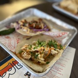 Tacocat - Sweet potato and shrimp tacos